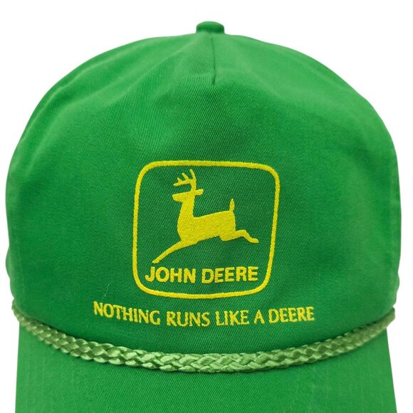 John Deere Braid Snapback Cap Trucker Baseball Hat Nothing Runs Like A Deere - Picture 7 of 14